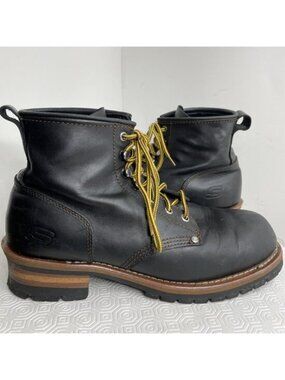 Skechers Logger Combat Work Boot Composite Safety Toe Waterproof Black Men\'s 12 Men main image 3